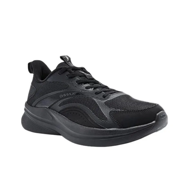 QIAODAN Cushioning Breathable Low Top Casual Running Shoes Men's Black-1