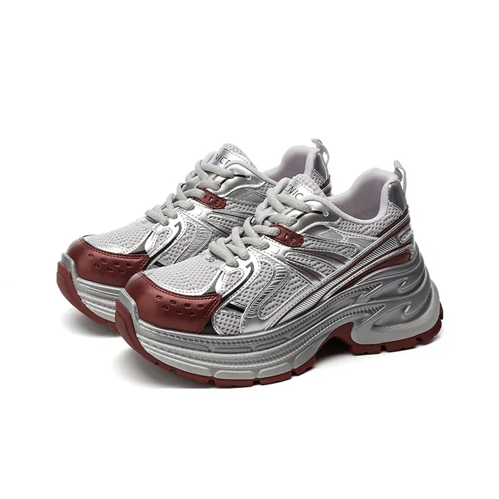 Jin Baichuan Height Increasing Wear-Resistant Low-Top Chunky Sneakers Women's-2