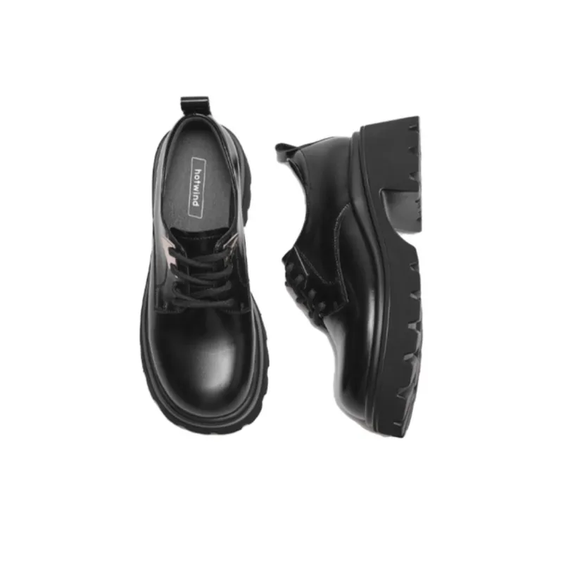 Hotwind Casual Single Shoes 6cm Women's Black-3