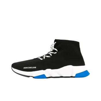 Balenciaga Speed Lace Up High Top Casual Shoes Men's Black