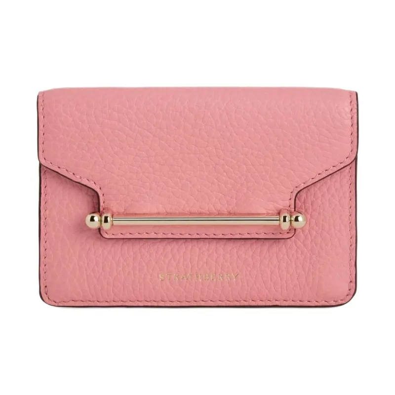 Strathberry Calfskin Wallet Women's Candy Pink-0