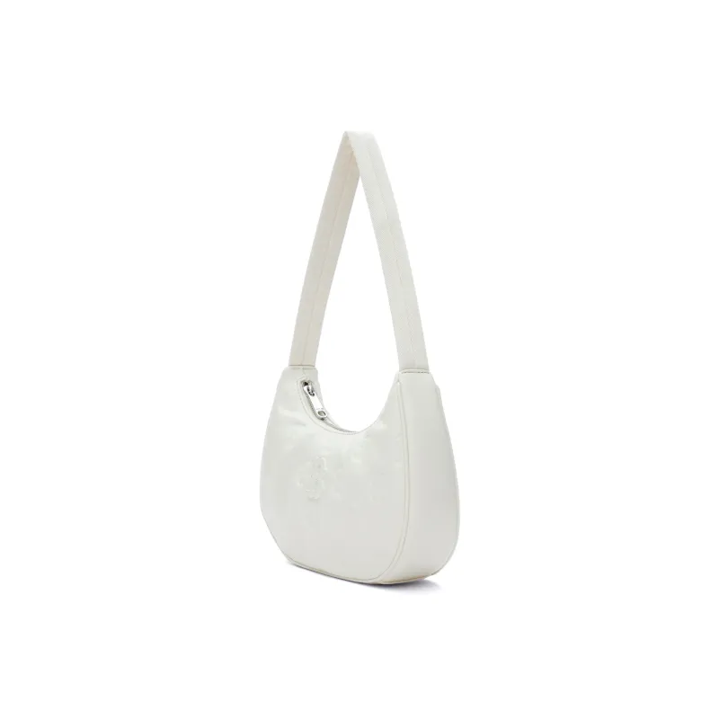 MLB Artificial Leather Shoulder Bag Handbag Shoulder Bag Unisex Dark Cream-1