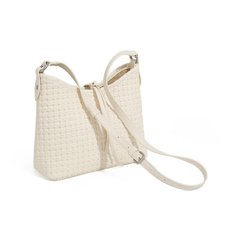 KKA Fabric With PU Handbag Shoulder Bag Crossbody Bag Regular Women's Beige Yellow/Black-6