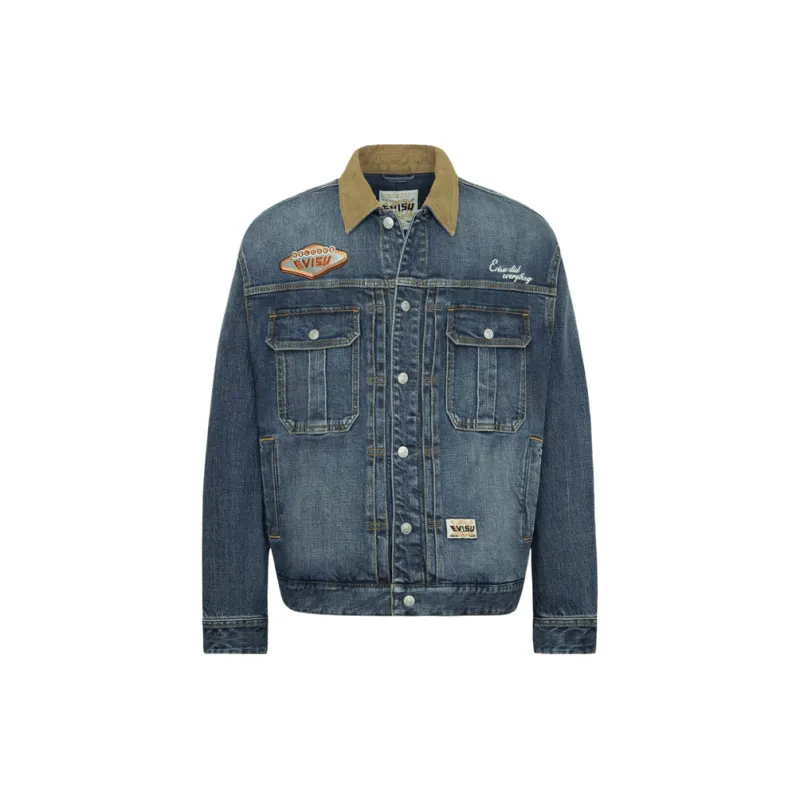EVISU Embroidered Denim Jacket-1
