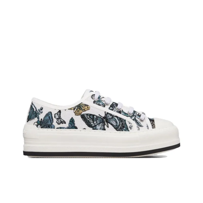 DIOR Walk'n'Dior Platform Shoes Low-Top Skateboard Shoes Women's Blue White-1