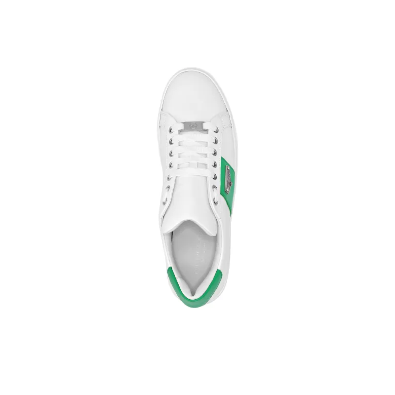 PHILIPP PLEIN Lo Top Low Top Skateboard Shoes Unisex White Green-3