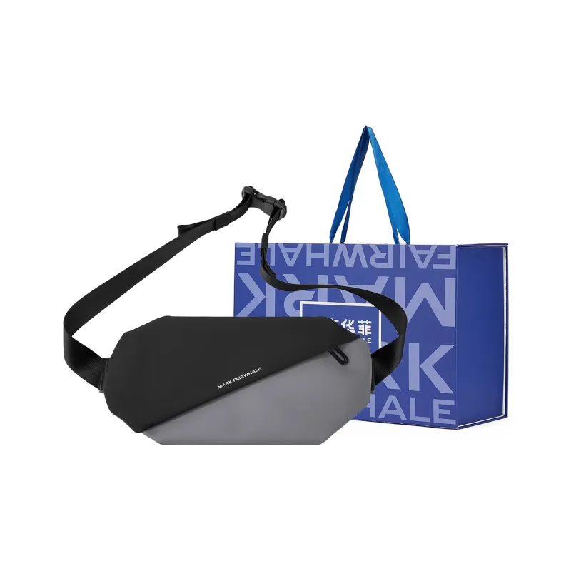 FAIRWHALE PU Crossbody Bag, Shoulder Bag, Fanny Pack, Sling Bag Regular Unisex Pure Black-0