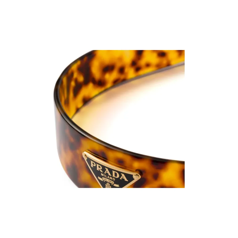 PRADA Triangle-logo Plexiglas Headband-2