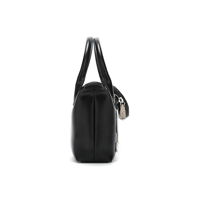 SNOOPY PU Handbag Crossbody Bag Small Size Women's Black-3