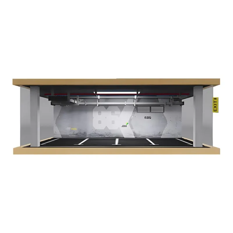 CARMCK 1 24 Triple Layer Pipe Style Car Models Parking Lot Ornament Simulation Garage Model Accessories-4