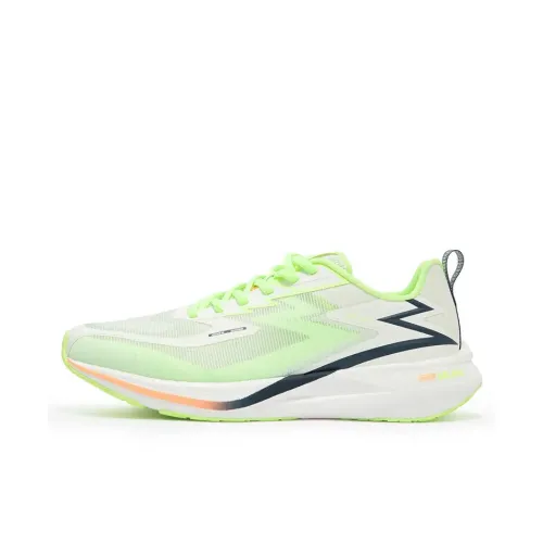 361° Wear Resistant Breathable Cushioning Low Top ET PU Foam Casual Running Shoes Men's White Green