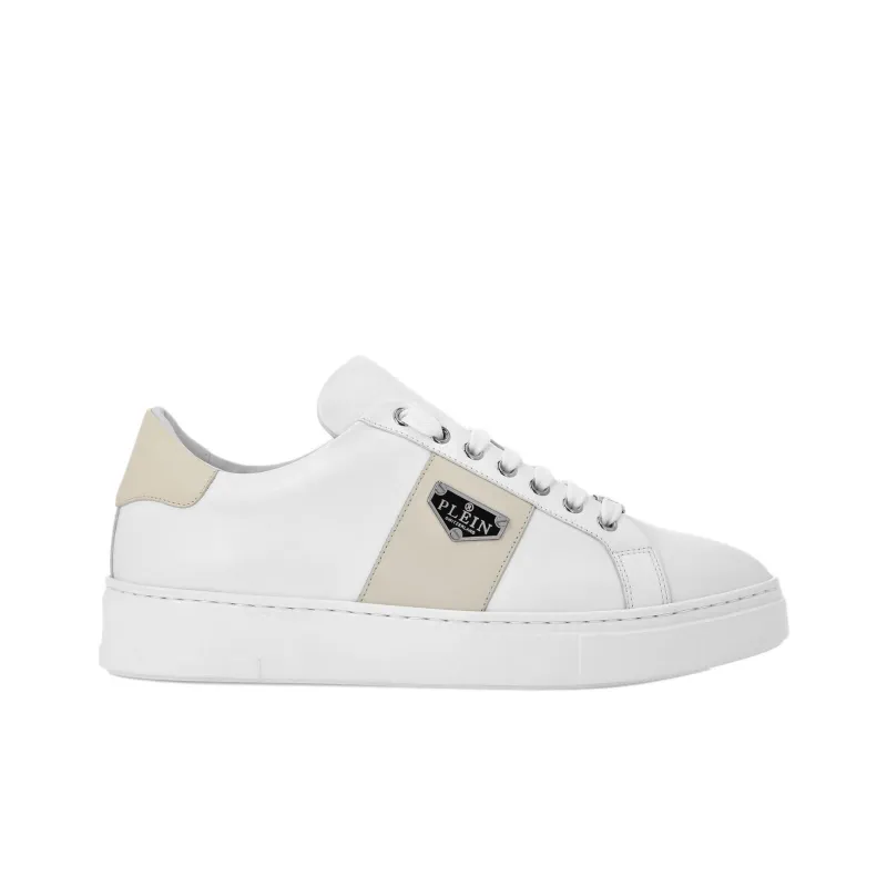 PHILIPP PLEIN Lo Top Low Top Skateboard Shoes Unisex Ecru-1