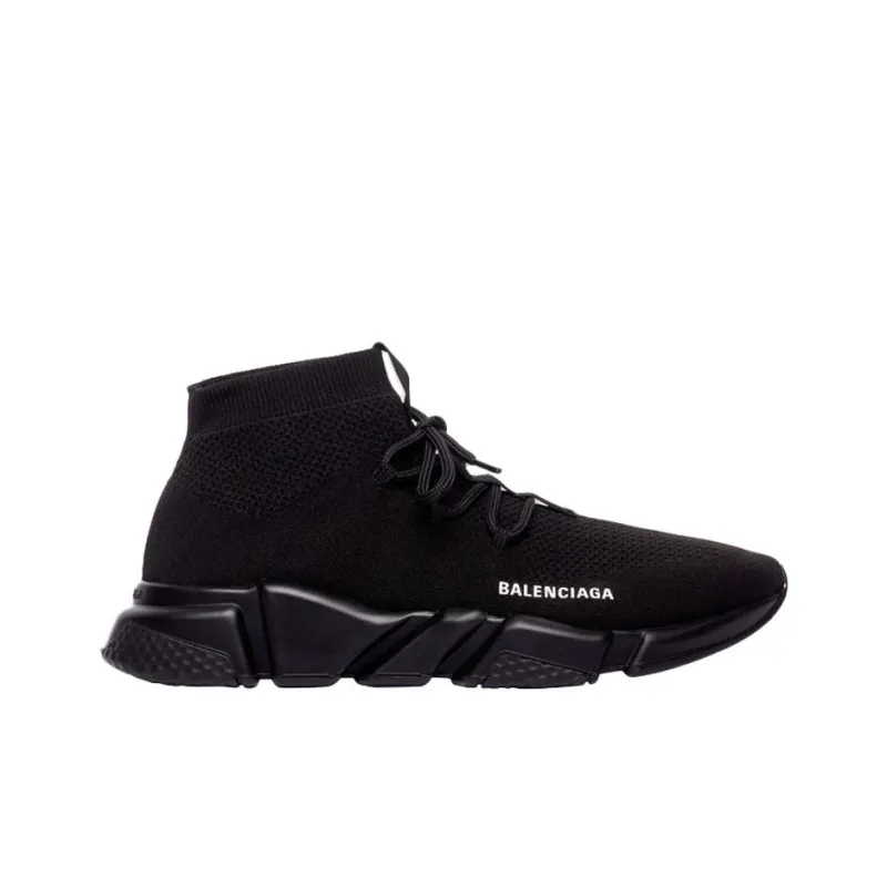Balenciaga Speed Lace Up Trainer 'Knitted Black' Women's-1