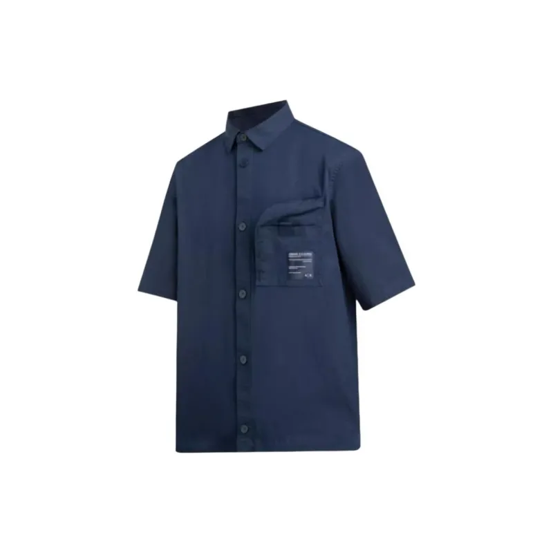 ARMANI EXCHANGEAE Shirt Men's Navy Blue-2