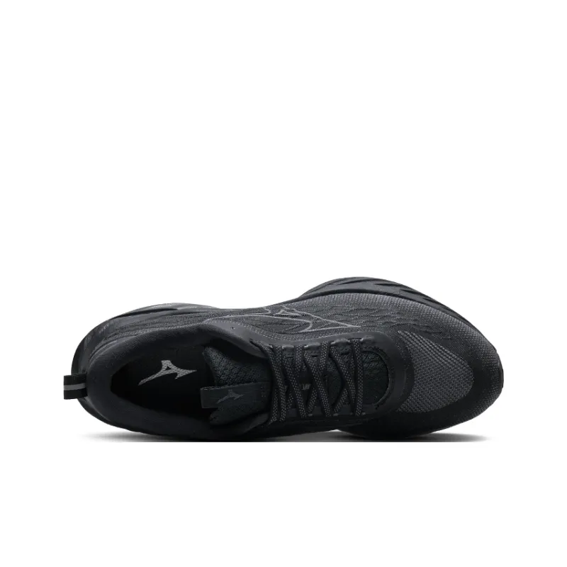 Mizuno Wave Inspire 20 Anti Slip Wear Resistant Low Top Running Shoes Men's Black Gray Color-3