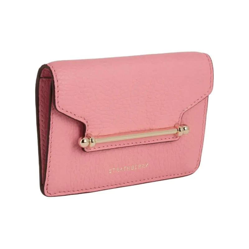 Strathberry Calfskin Wallet Women's Candy Pink-1