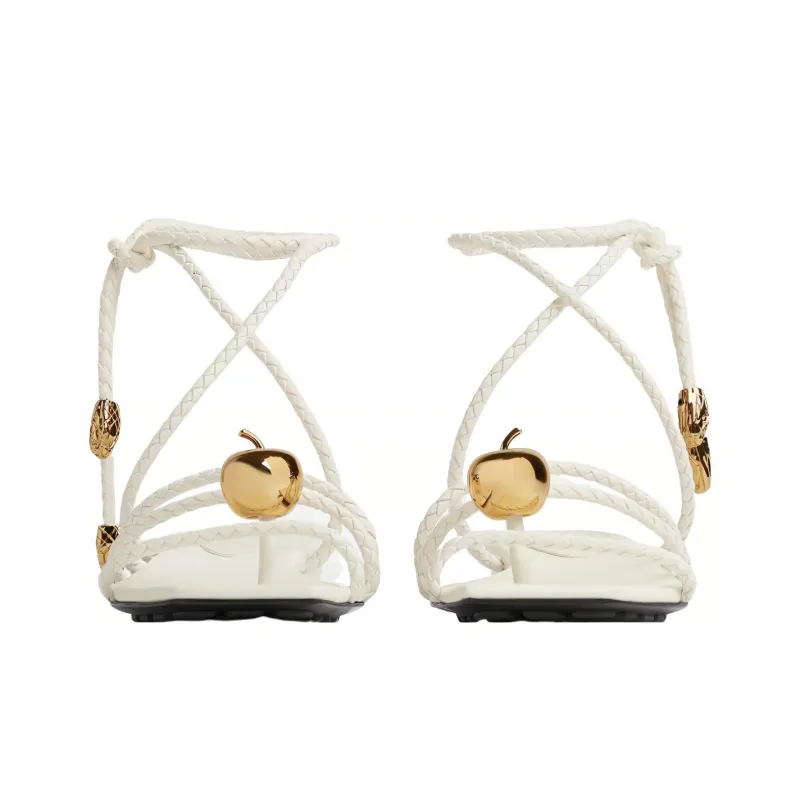Bottega Veneta Adam One Strap Sandals Women's White-1