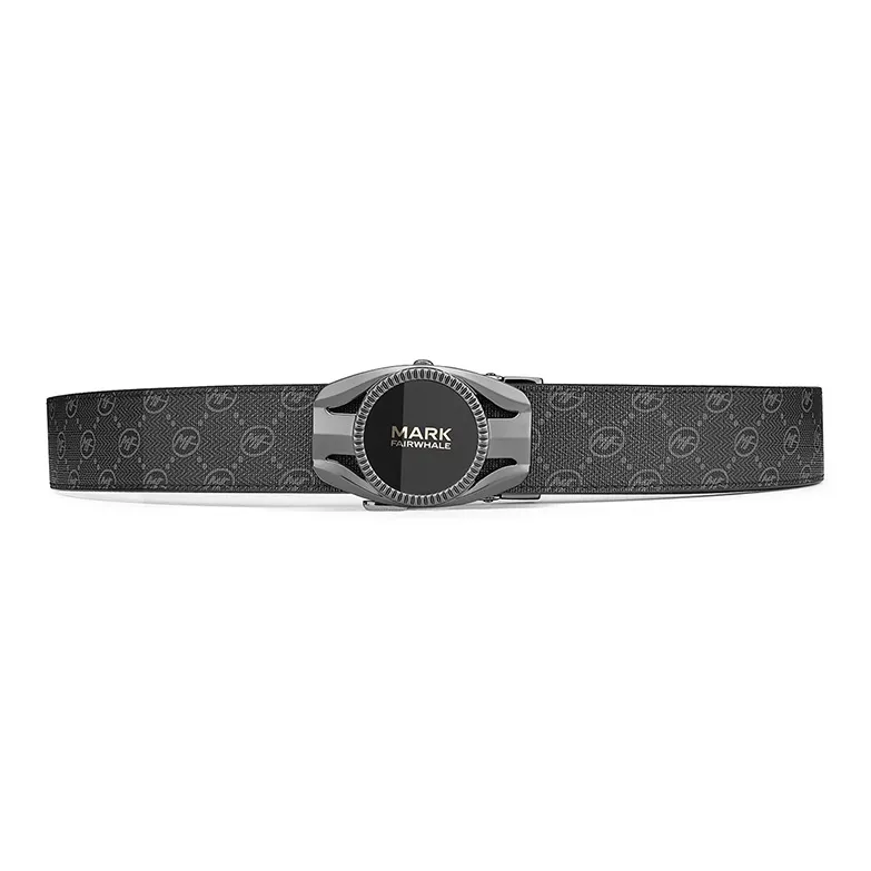 FAIRWHALE Ceremonial Business Automatic Buckle Belt Pvc Leather Belts Men's Width 3.5CM-1