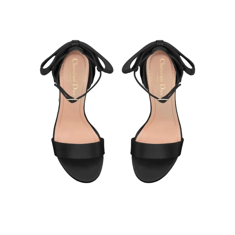 DIOR MLLE One Strap Sandals 12cm Women's Black-4