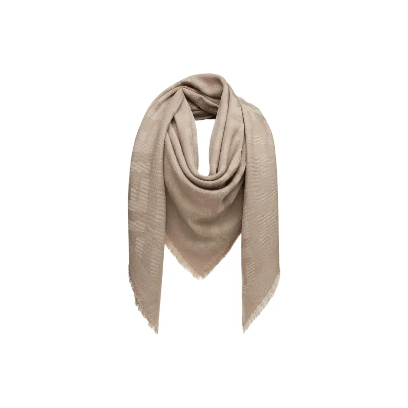 FENDI Ff Monogram Frayed Edge Scarf-2