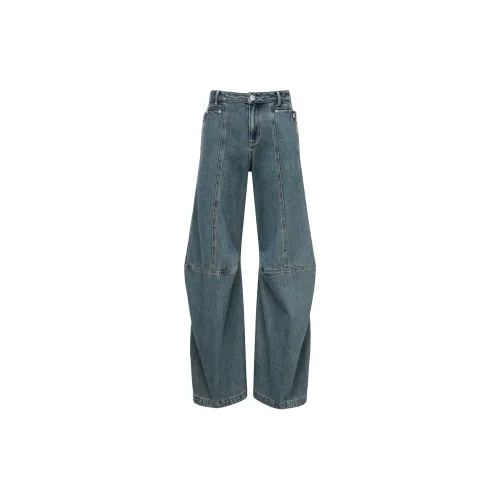 Feng Chen Wang Deconstruction Jeans Women's Blue