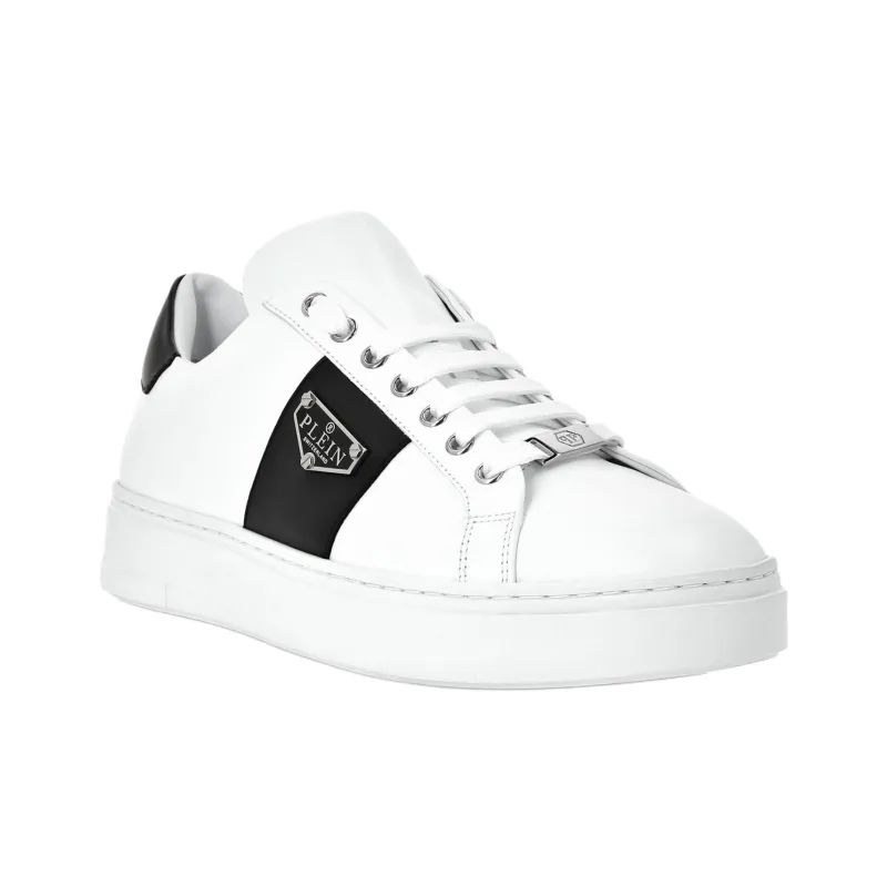 PHILIPP PLEIN Low Top Skateboard Shoes Unisex White-2