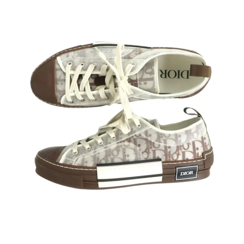 DIOR B23 Low Coffee Oblique Canvas-4
