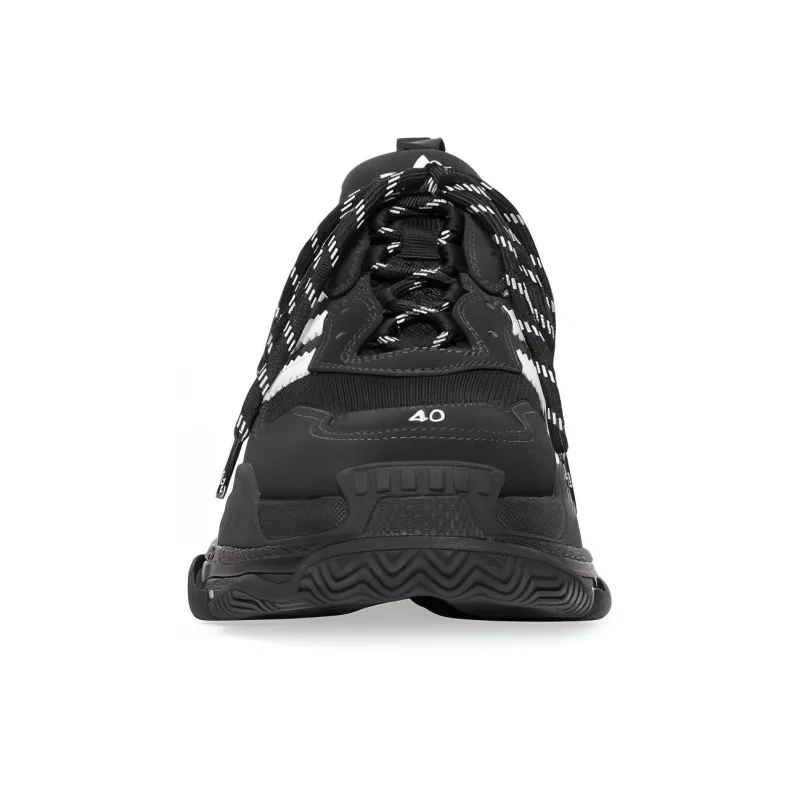 Balenciaga X Adidas Triple S Black White-3