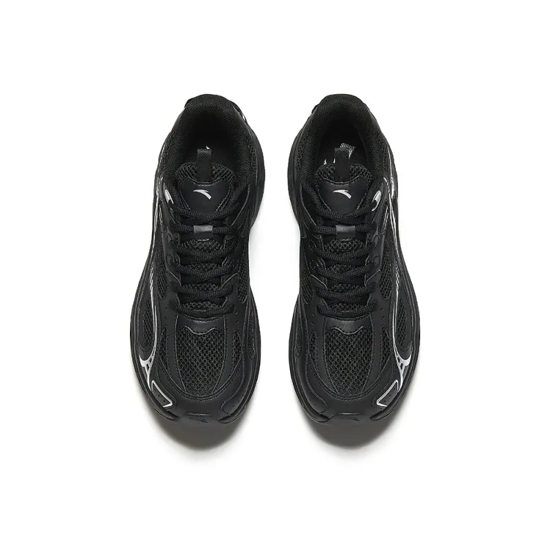 Anta Low Top Running Shoes Men's Black Silver-2