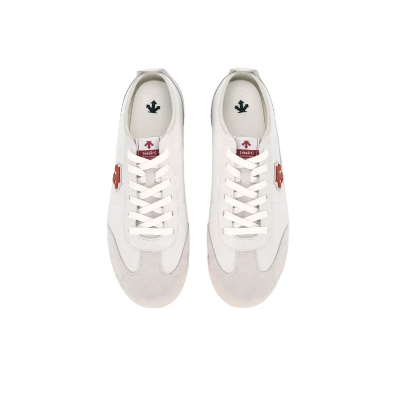 DESCENTE Sport Style CHRON LTR Anti Slip Wear Resistant Low Top Casual Shoes Men's White-2
