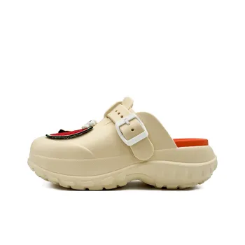 OUBT EVA Odor Resistant Abrasion Resistant Slip Resistant Wrap toe Slippers Women's Beige Orange