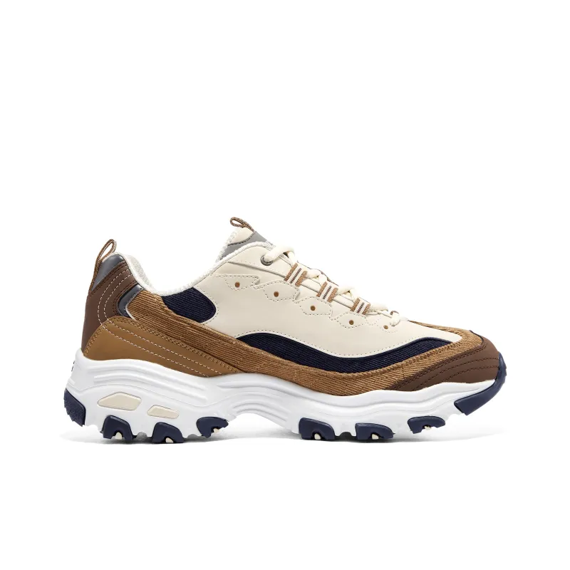 Skechers D'LITES 1.0 Anti Slip Wear Resistant Low Top Chunky Sneakers Men's Beige Brown-2