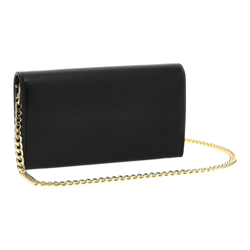 MOSCHINO Logo Heart-Shaped Plaque Chain Wallet-1