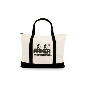 Vandy The Pink Canvas Handbag Regular Unisex Black White