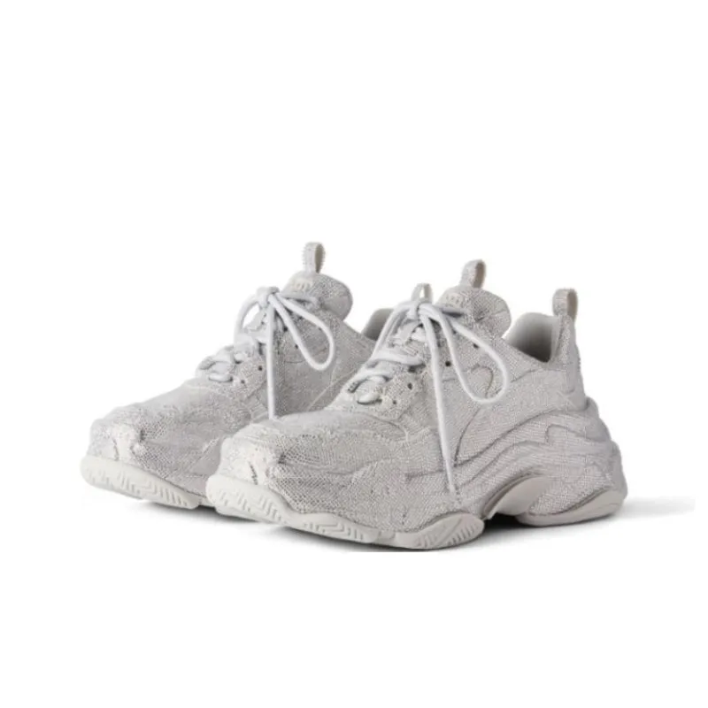 Balenciaga Triple S Rhinestone-embellished Sneakers-2