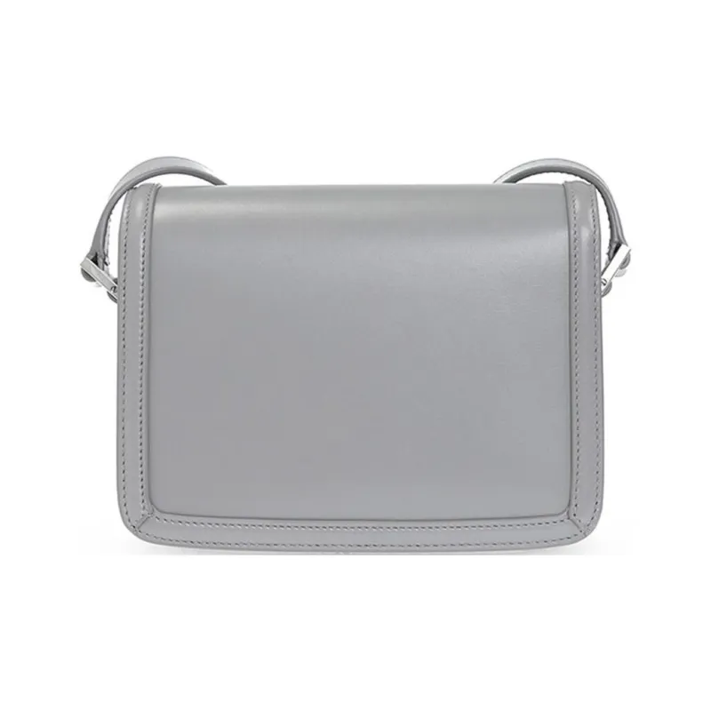 SAINT LAURENT SOLFERINO Leather Crossbody Bag Shoulder Bag Women's Gray-2