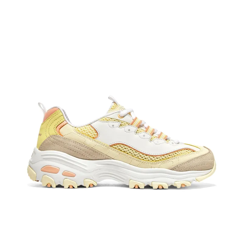 Skechers D'LITES 1.0 Anti Slip Wear Resistant Low Top Chunky Sneakers Women's Yellow-2