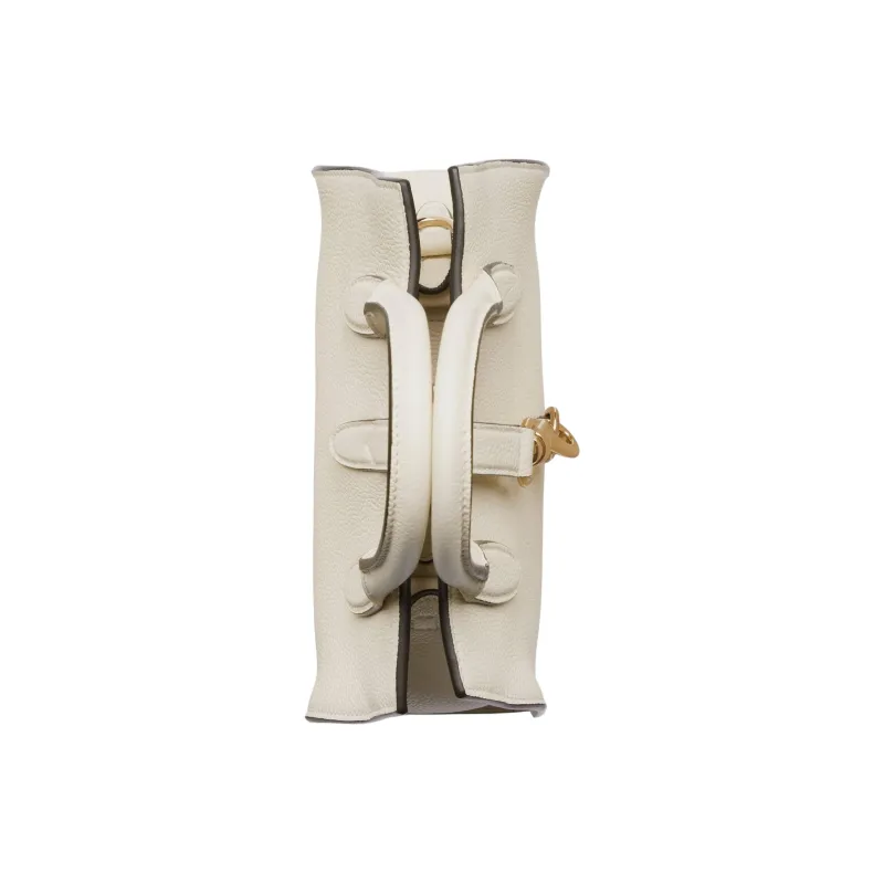 GUCCI Leather Shoulder Bag Crossbody Bag Handbag Small Size Women's Ivory White-6