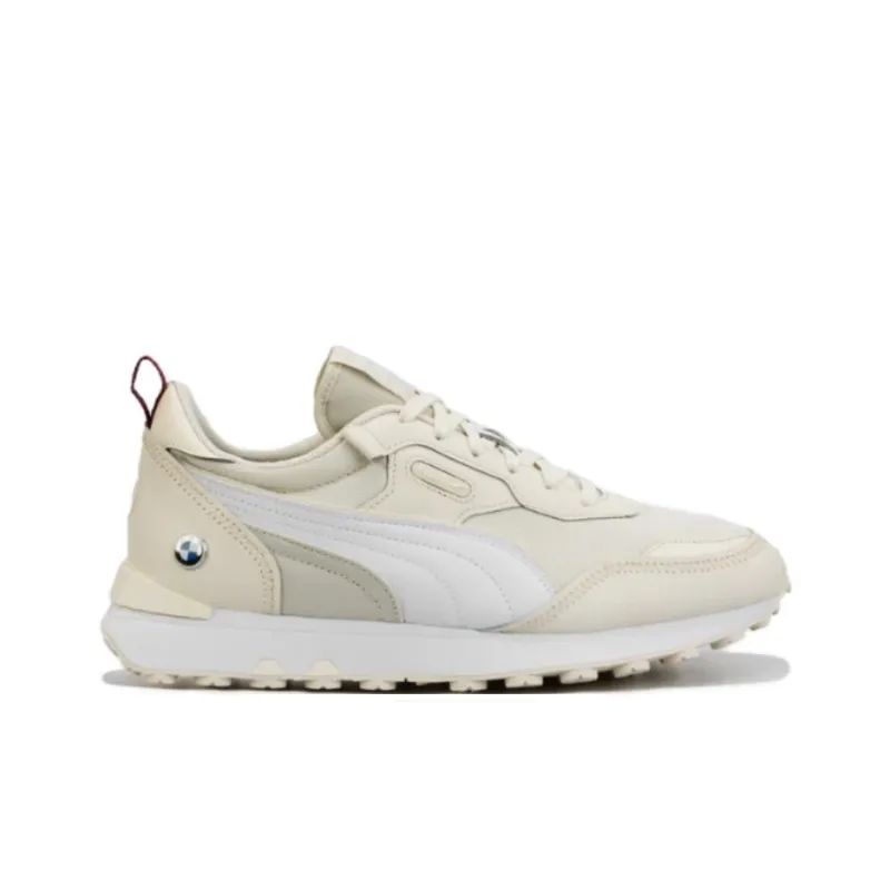 PUMA BMW Motorsport Racing MMS Cushioning Wear-Resistant Low-Top Running Shoes Men's Beige-1