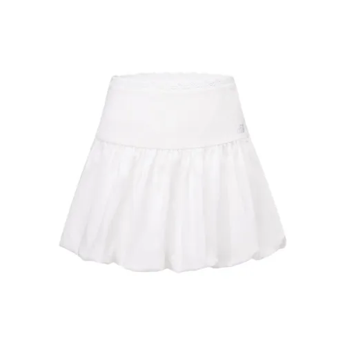 Three Quarters Casual Short Skirts Women's White