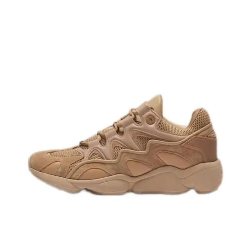 Sandro Low Top Casual Shoes Men's Beige Yellow/White
