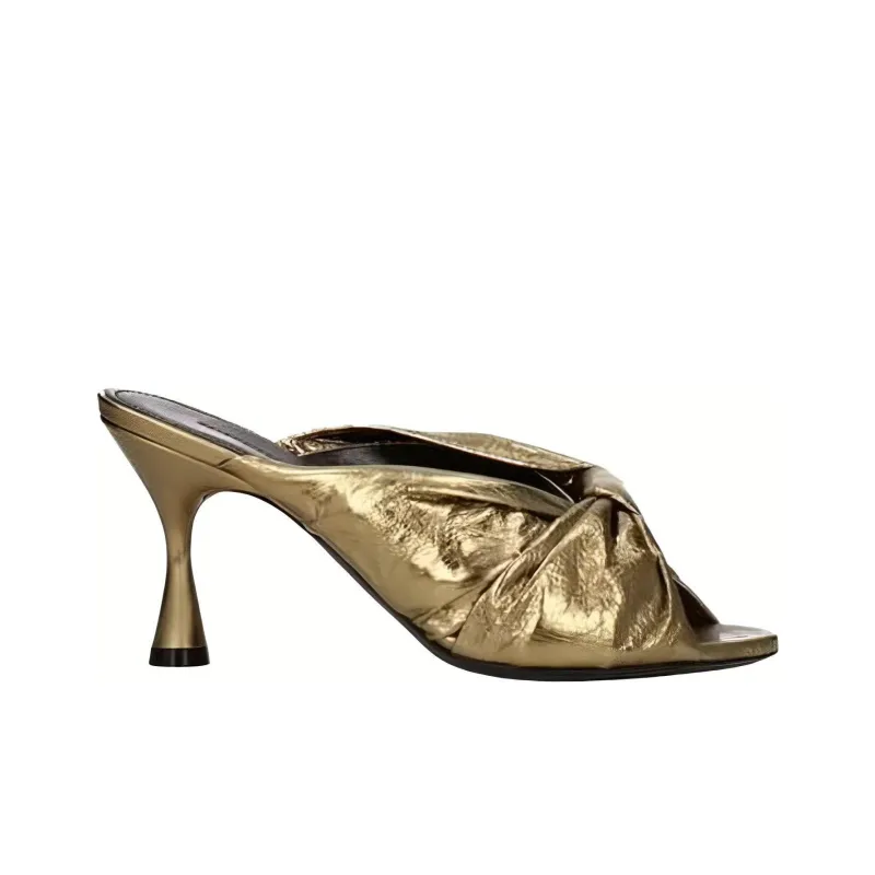 Balenciaga Slide Slippers Women's Gold-1