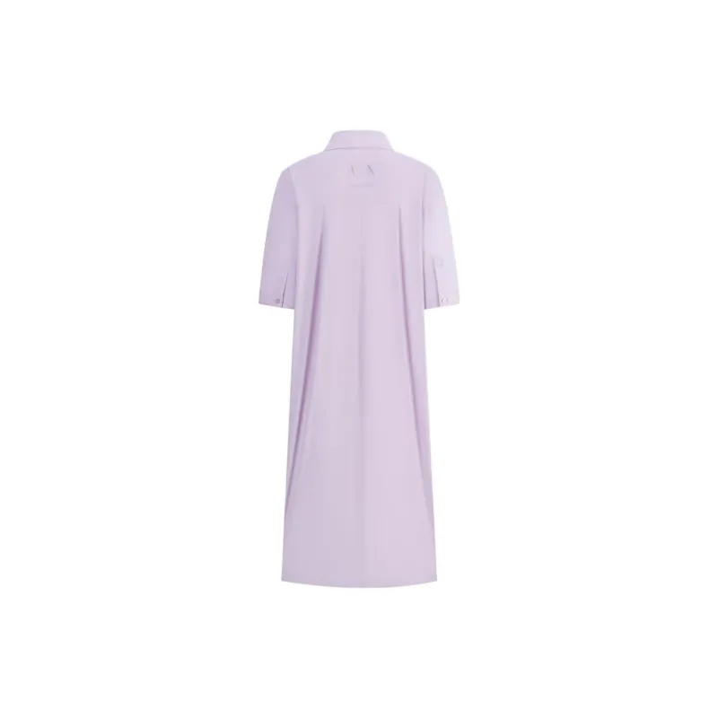 ARMANI EXCHANGEAE SS24 Short Sleeved Dress Women's Purple-1