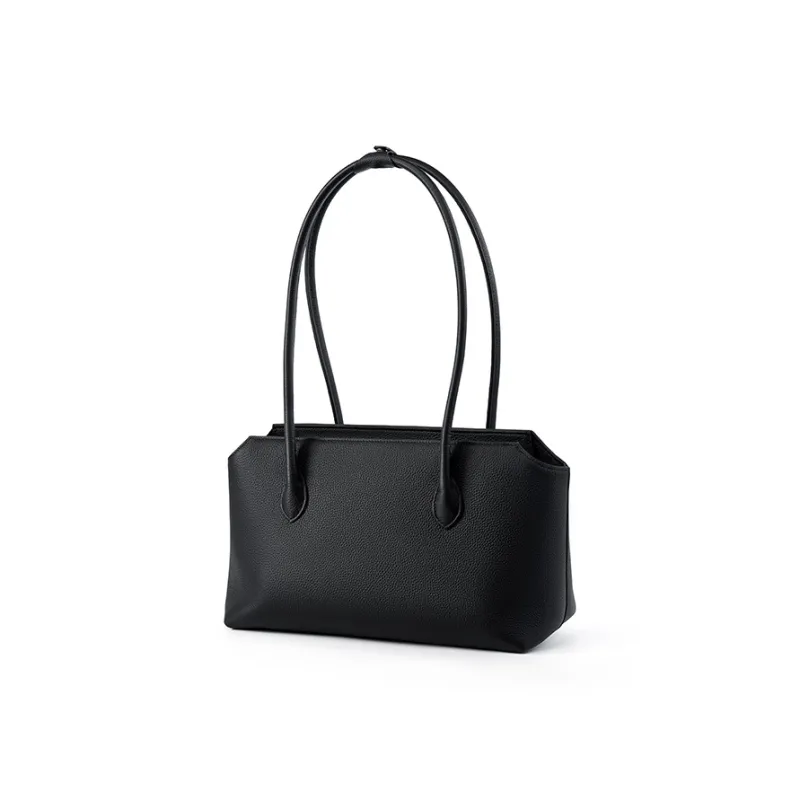 Carnival Keep Top Grain Cow Leather Handbag Shoulder Bag Regular Women's Gray/Black-6