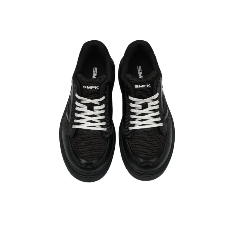 SMFK Wear-Resistant Low-Top Skateboard Shoes Women's Black-2