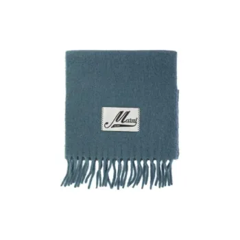 MARNI Logo Patch Fringed Scarf