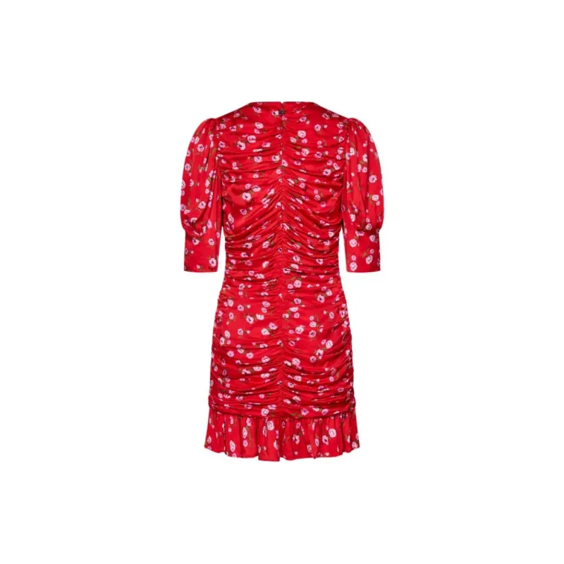 Rotate Floral Printed Mini Ruffle Dress-1