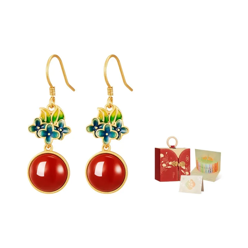 MAMADESHOUHU Agate Jade Earrings Women's-4
