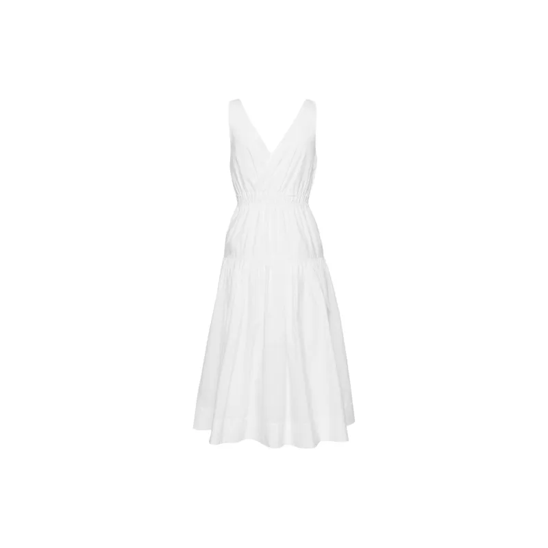 ARITZIA Babaton Broadcast Poplin Dress Sleeveless Dress Women's White/White-1