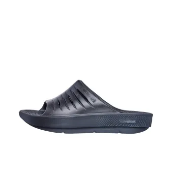 Skechers Slip-Resistant Abrasion-Resistant Slide Slippers Women's Blue Black